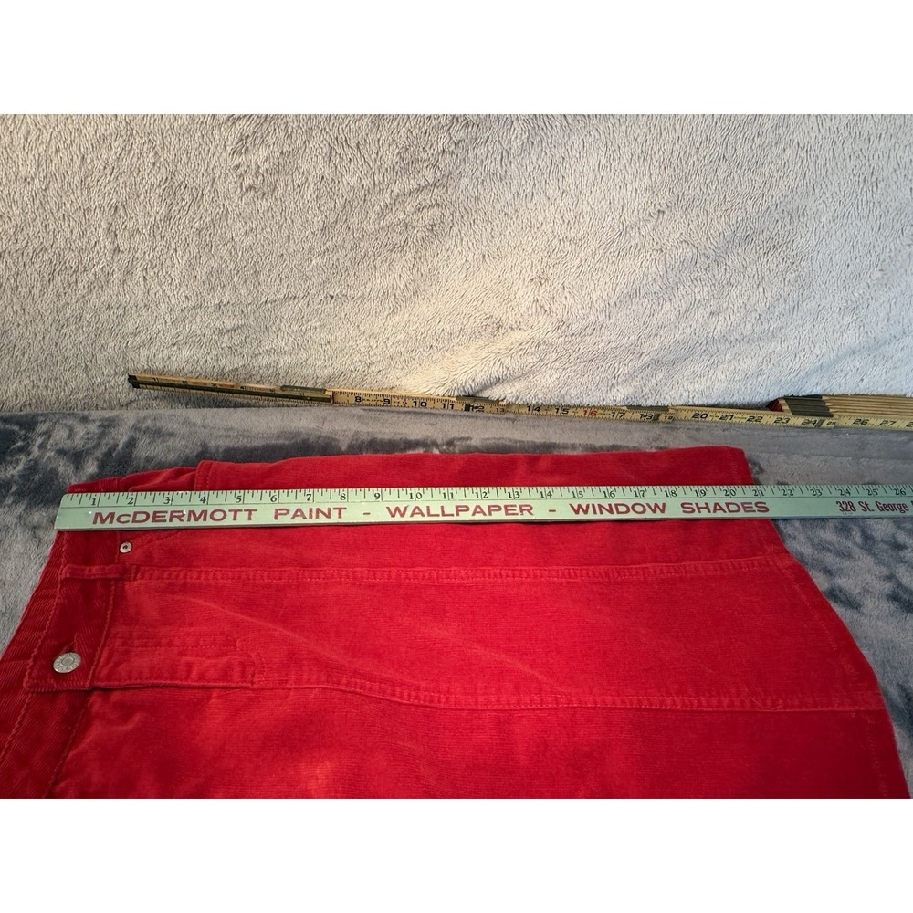 Girls THE CHILDRENS PLACE Red Velour Corduroy With Pockets SKIRT~size 10 - Picture 5 of 7